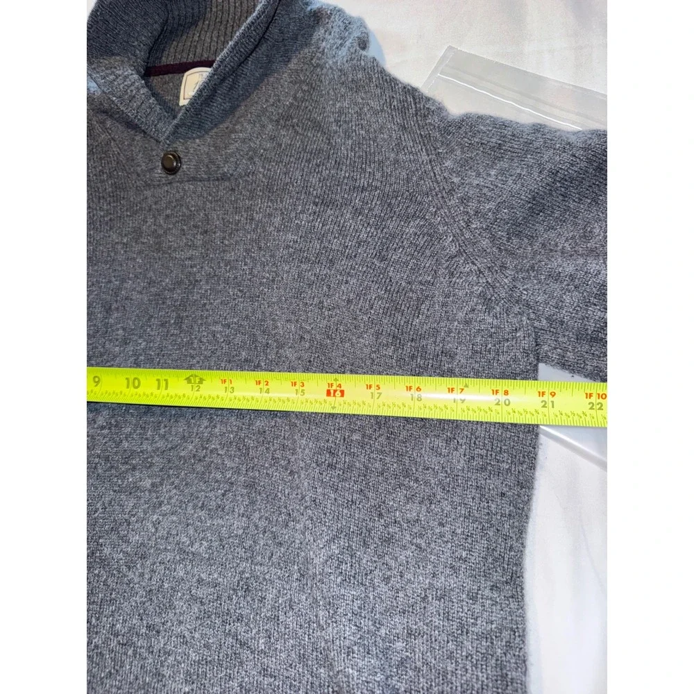 Jos. A. Bank 1905 Collection Mens XL Gray Merino Wool Shawl Collar Sweater